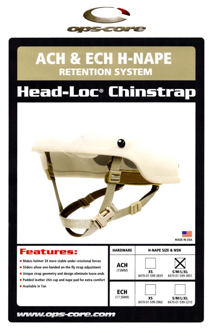 米軍 ACH ヘルメット用 Ops-Core オプスコア ヘッドロック H-NAPE チン