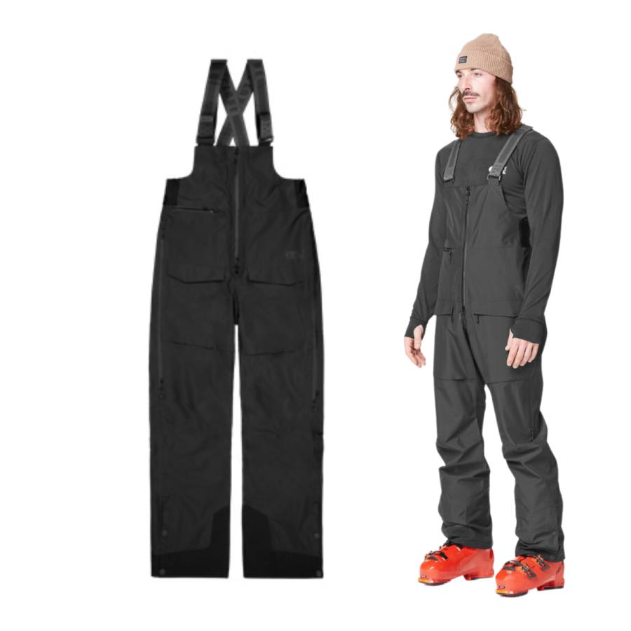 ピクチャーオーガニック ビブパンツ ブラック XLサイズ PICTURE ORGANIC CLOTHING（ピクチャーオーガニッククロージング