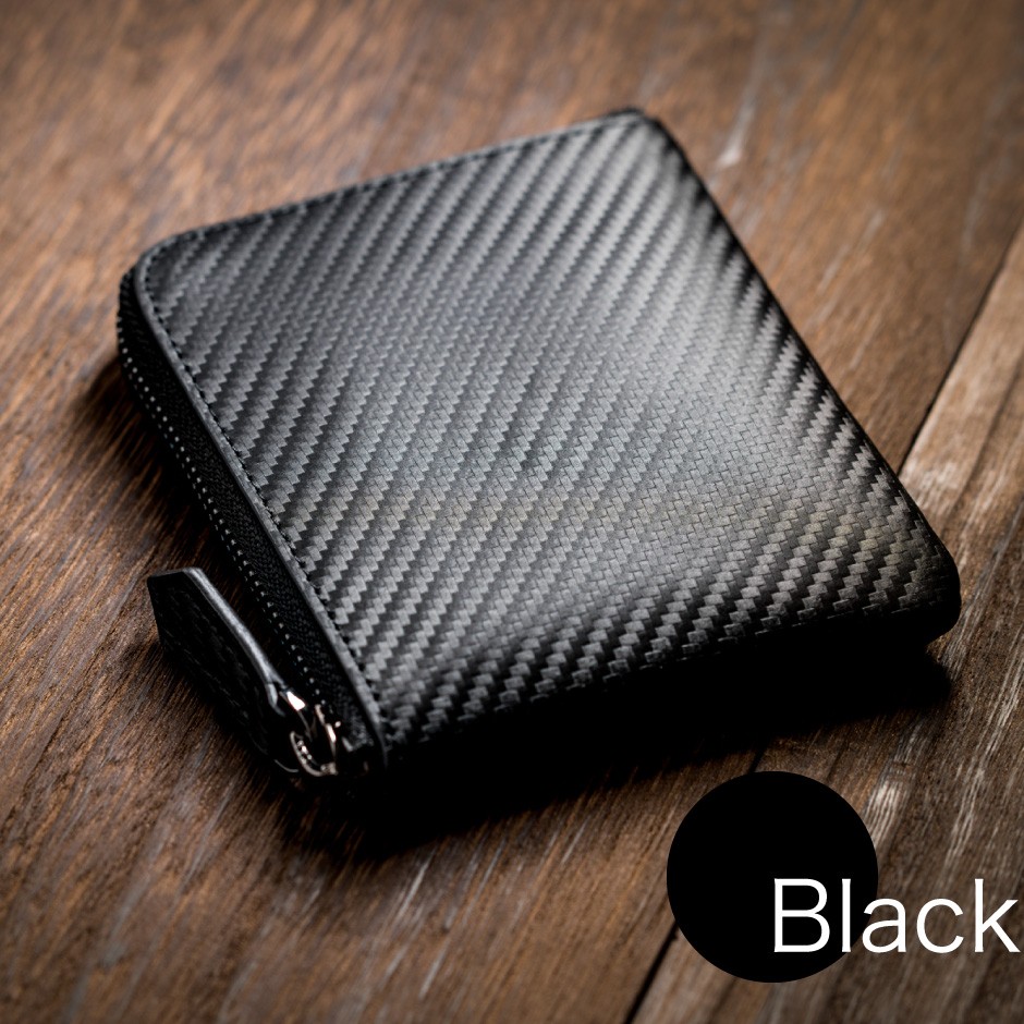 財布 サイフ メンズ 父の日 ギフト プレゼント 小銭入れ コインケース 本革 革 カーボンレザー L字 Number7 | Number7 | 03