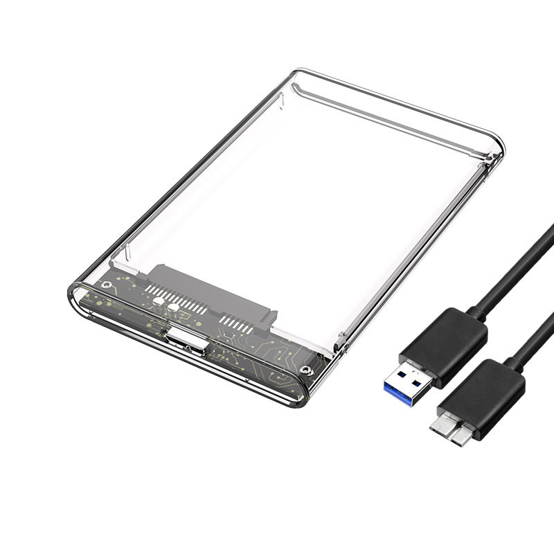 2.5インチ HDD SSD 外付けケース USB3.0 透明 クリア ブラック SATA3.0 ハードディスク 5Gbps 高速データ転送 3TB 電源不要 ポータブル｜lblb｜02