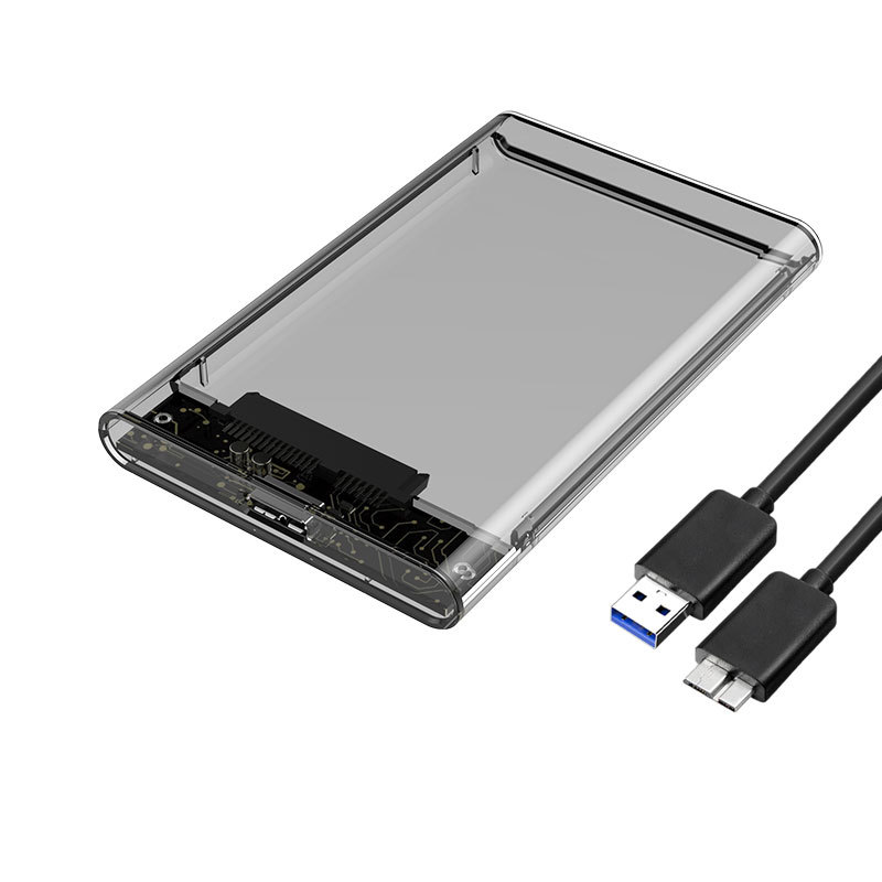 新しいブランド 2.5インチ HDD SSD 外付けケース USB3.0 透明 クリア