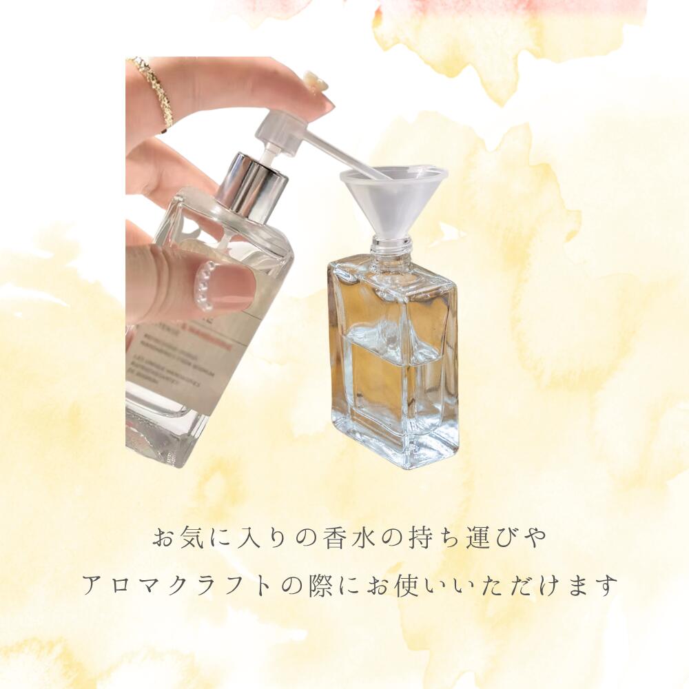 香水瓶 アトマイザー 15ml 3本セット クリア 透明 瓶 ガラス かわいい