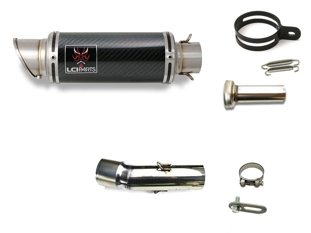 カワサキ NINJA400R ニンジャ400R 2006-2013 LCIPARTS ショートカーボンスリップオンマフラー