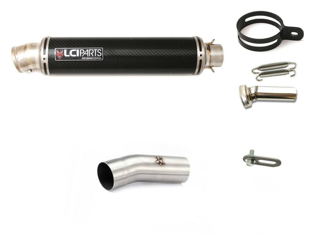 カワサキ ZX6R ZX-6R 2013-2024 LCIPARTS ラウンドチタンカーボン スリップオン マフラー
