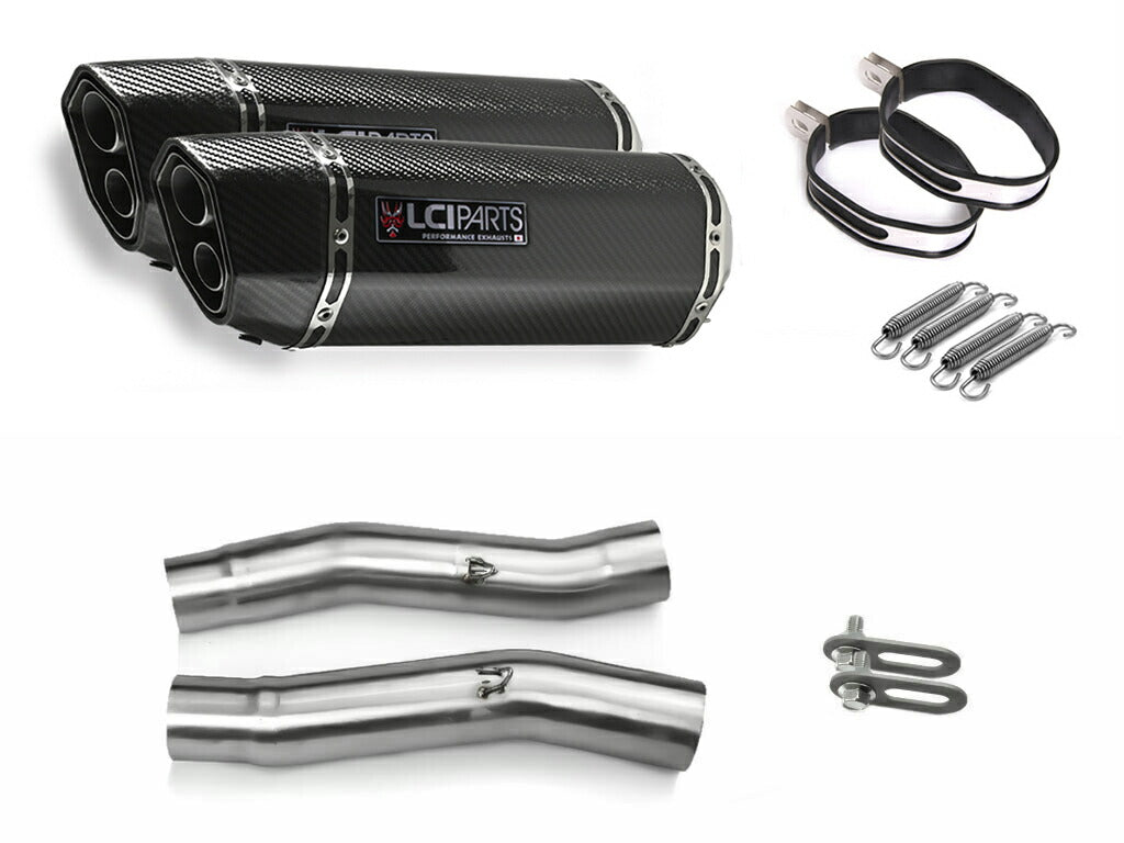 カワサキ ZZR400 ZZR600 1990-2008 LCIPARTS ツインエンド カーボン 
