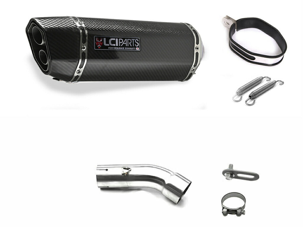 GSX-S750 LCI PARTS ツインエンドカーボン スリップオン マフラ スズキ GSX-S750 2017-2022 LCIPARTS ツインエンド カーボン スリップ
