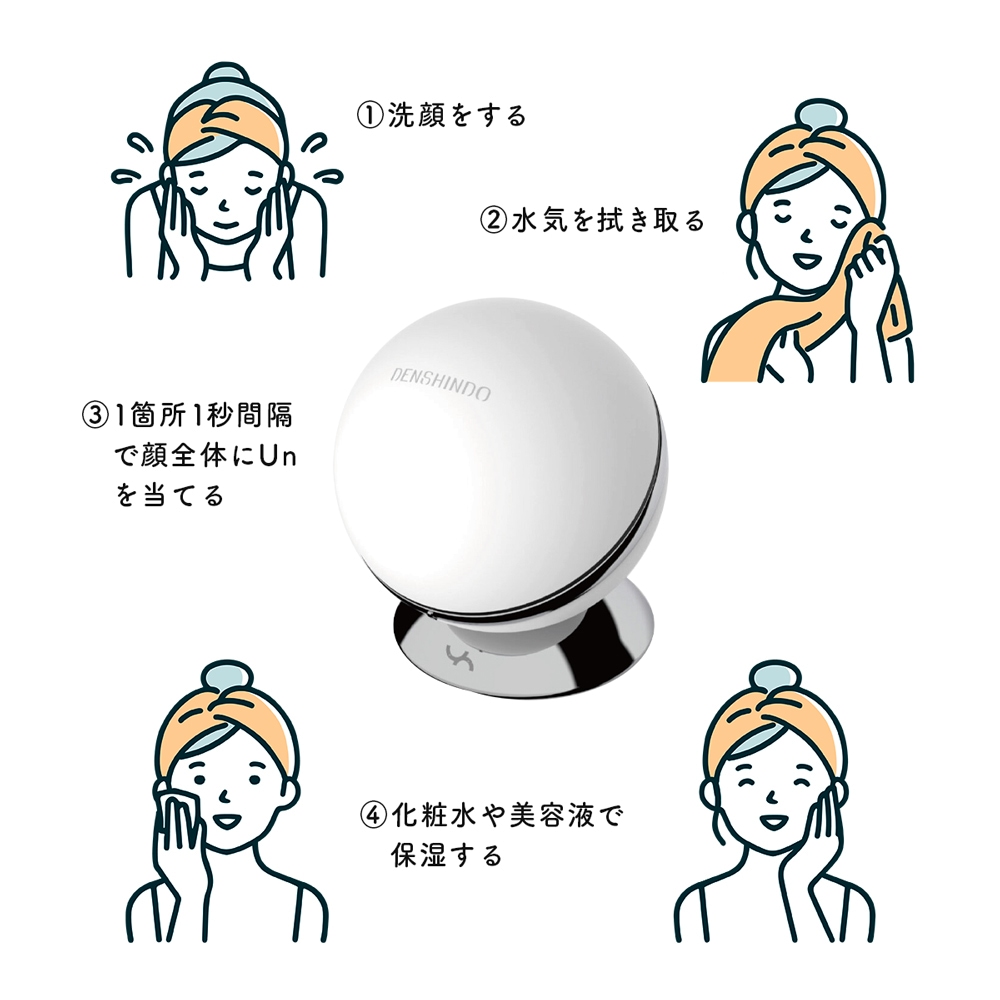 公認店】 DENSHINDO プラズマ エアシャワー 美顔器 Un アン Un01