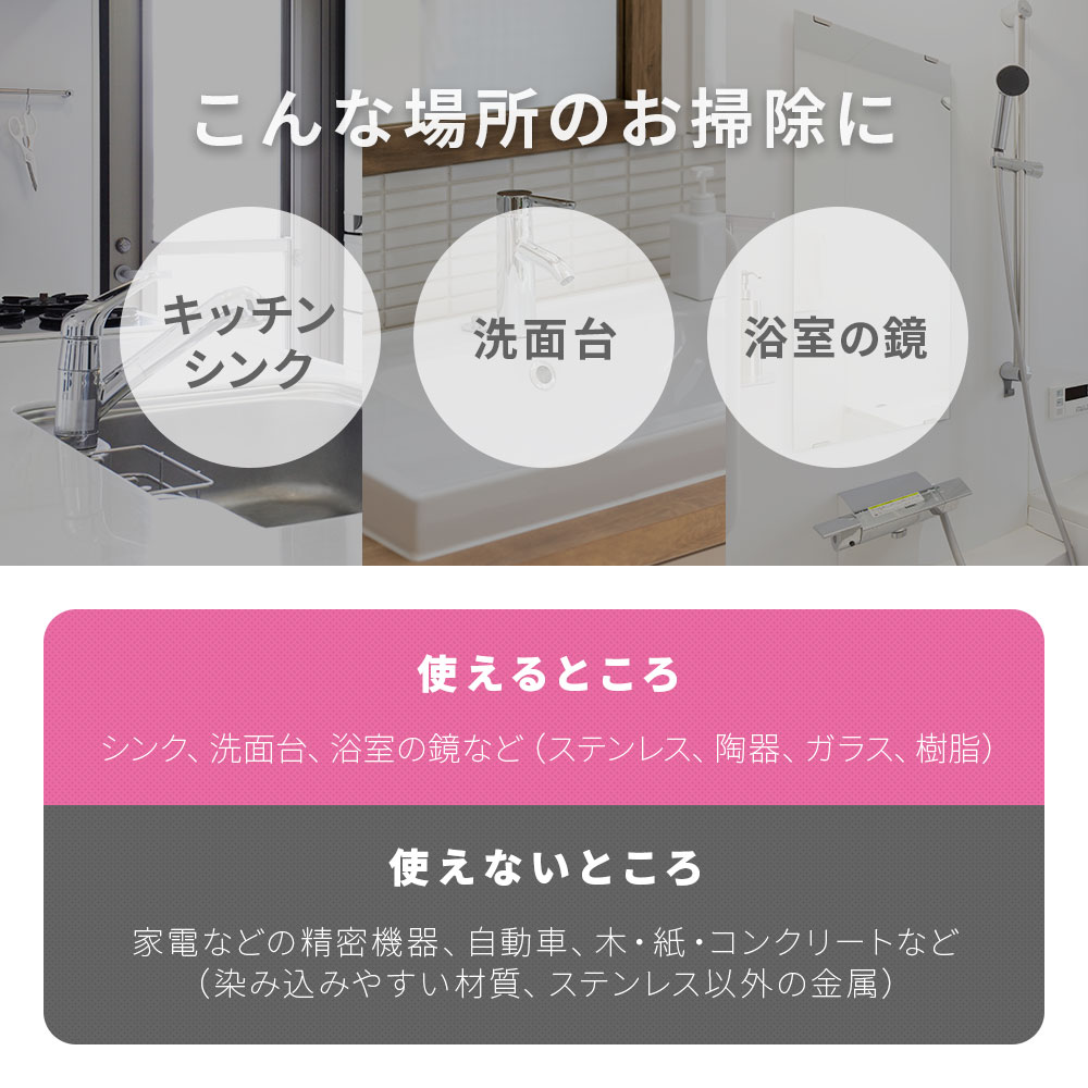 洗浄と撥水コートスプレー