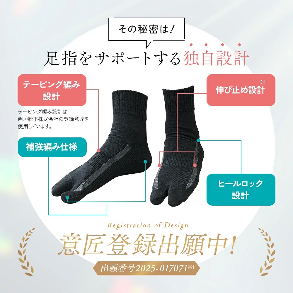 外反母趾サポートテーピング編靴下