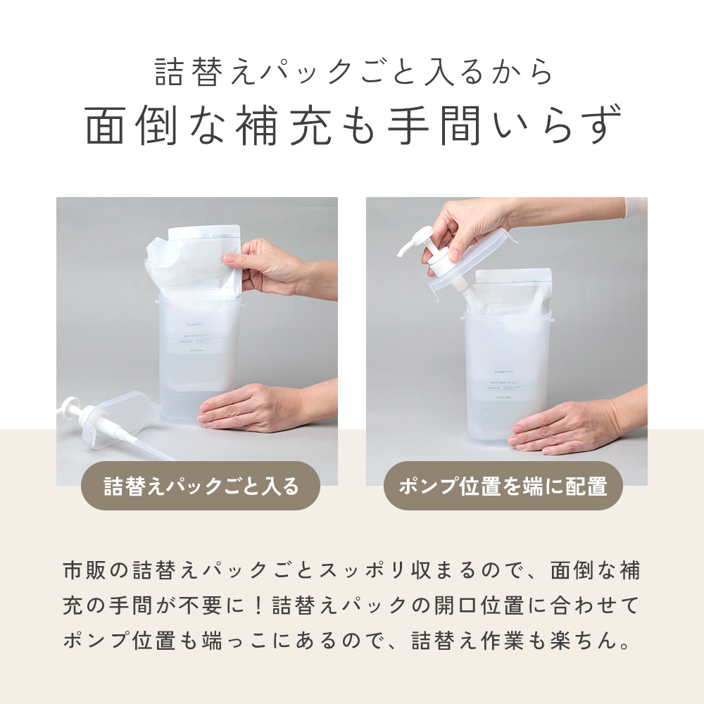 ディシラ　シャンプー　詰め替え アイメディア 詰替えパックがそのままポンプ シャンプーディスペンサー