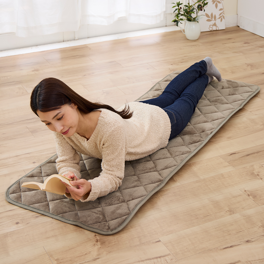 アイメディア フランネルごろ寝マット ふわふわ暖かい肌触り 60×180cm