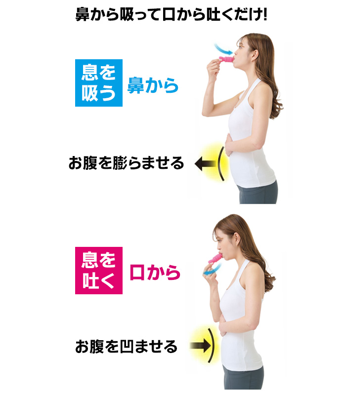 腹式呼吸 腹式エクサ カロリーブレス 呼吸トレーニング 器具 お腹 引き締め グッズ ブレストレーニング 腹筋 お腹周り 呼吸筋 横隔膜 鍛える グッズ 運動不足解消 肺活 肺トレ 肺活量 呼吸法 ダイエット