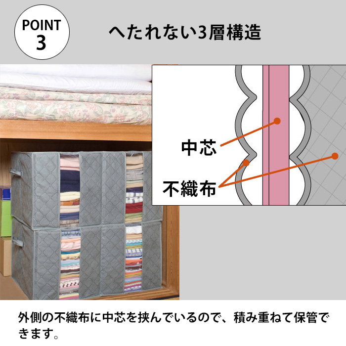 COGIT（コジット） 軽くて収納力抜群 竹炭 衣類整理袋 中 中身が見える