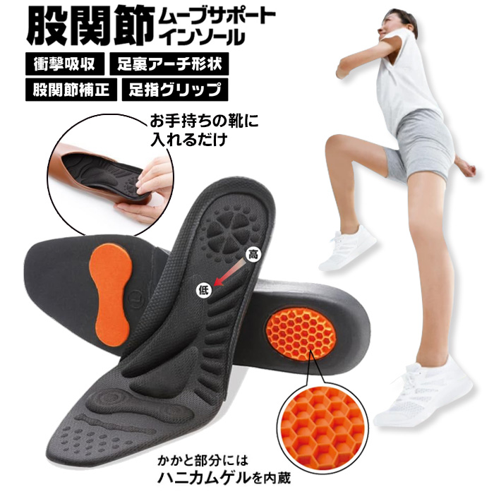 股関節痛になりにくい インソール 22.5〜25cm 男女兼用 S M L 股関節痛 