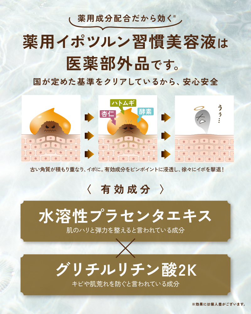 ハトムギエキス配合 イボ取りクリーム【日本製】薬用 イポツルン習慣美容液 老人性イボ 角質粒 シミ はとむぎ 杏仁 肌荒れ クリーム 首 目元 胸元 デコルテ ぽつぽつ ブツブツ ぶつぶつ 目の周り 首のポツポツ