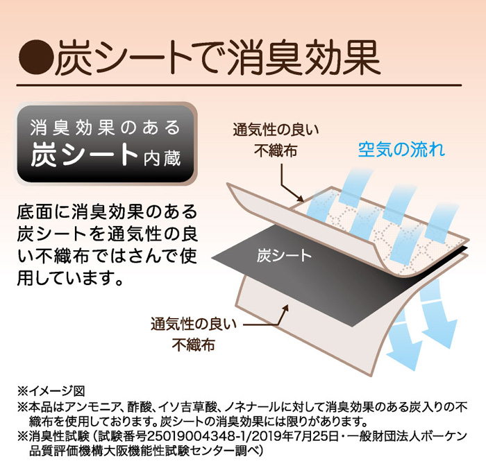 炭消臭仕切り収納ボックス 6ポケット