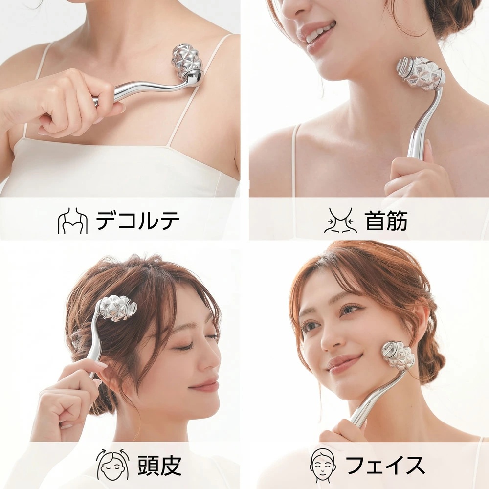 ウェーブ フェイシャルローラー Cellsh セルシュ 美顔ローラー 美容