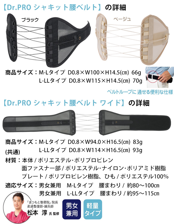 Dr.PRO シャキット腰ベルト マグネット式）