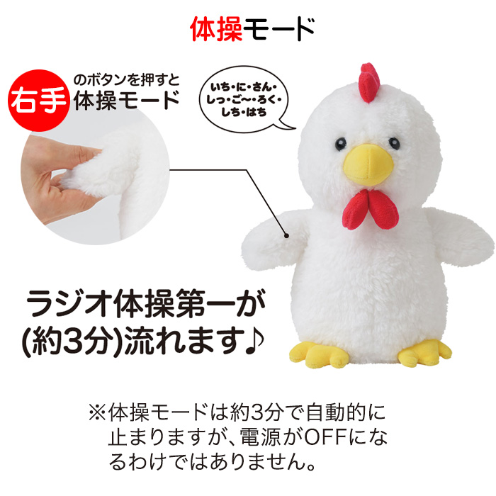 体操コッコちゃん しゃべるぬいぐるみ ラジオ体操 オウム返し まねっこ  