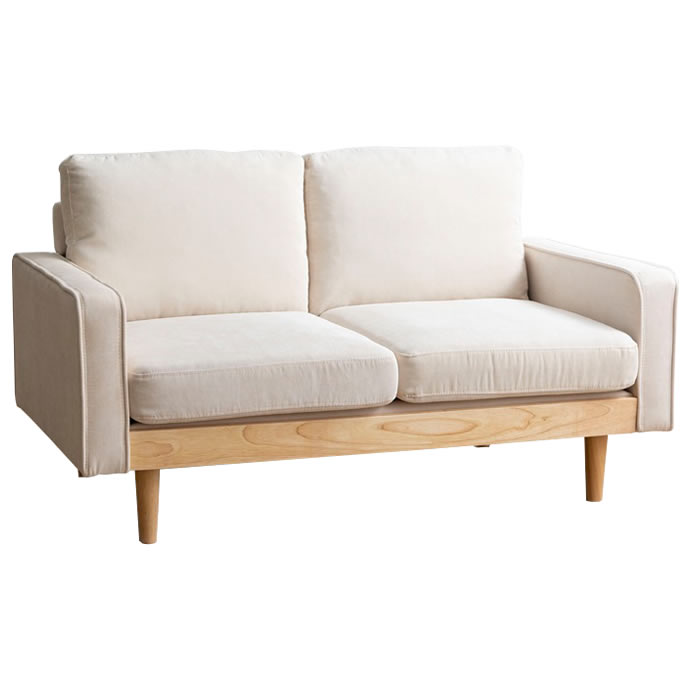 ソファ ソファー 二人掛けソファ コーデュロイ 幅135cm 奥行76cm 高さ76cm おすすめ おしゃれ 北欧 2人掛けソファ 2人用ソファー ブラウン アイボリー 木製 Eco インテリア家具 レフィーカ 通販 Yahoo ショッピング