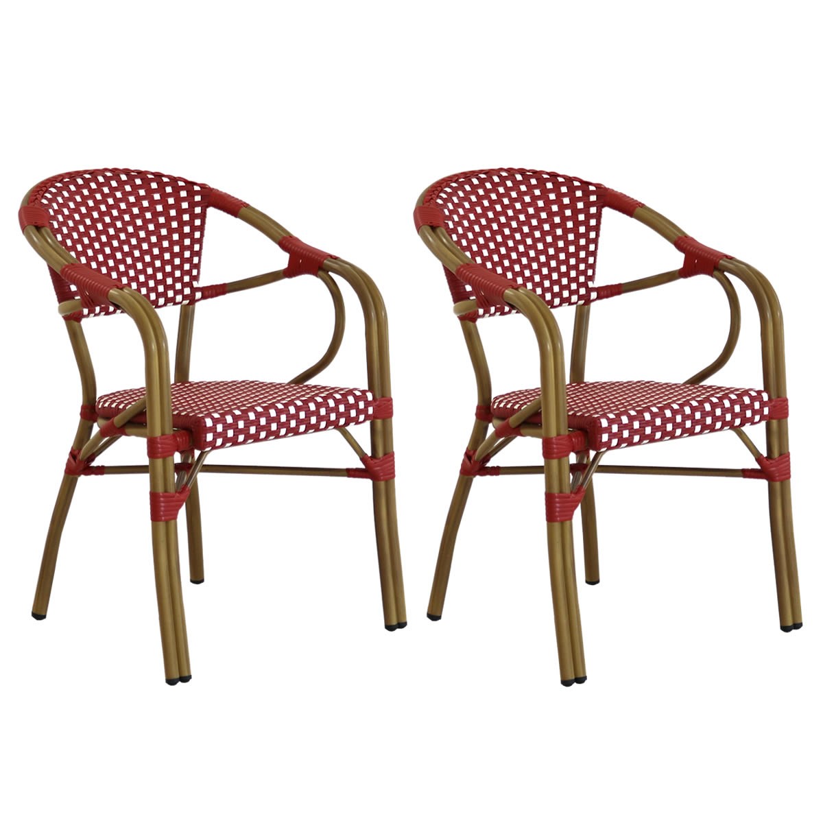 ガーデンチェア 2脚セット 幅58cm 奥行60cm 高さ82cm 庭の椅子