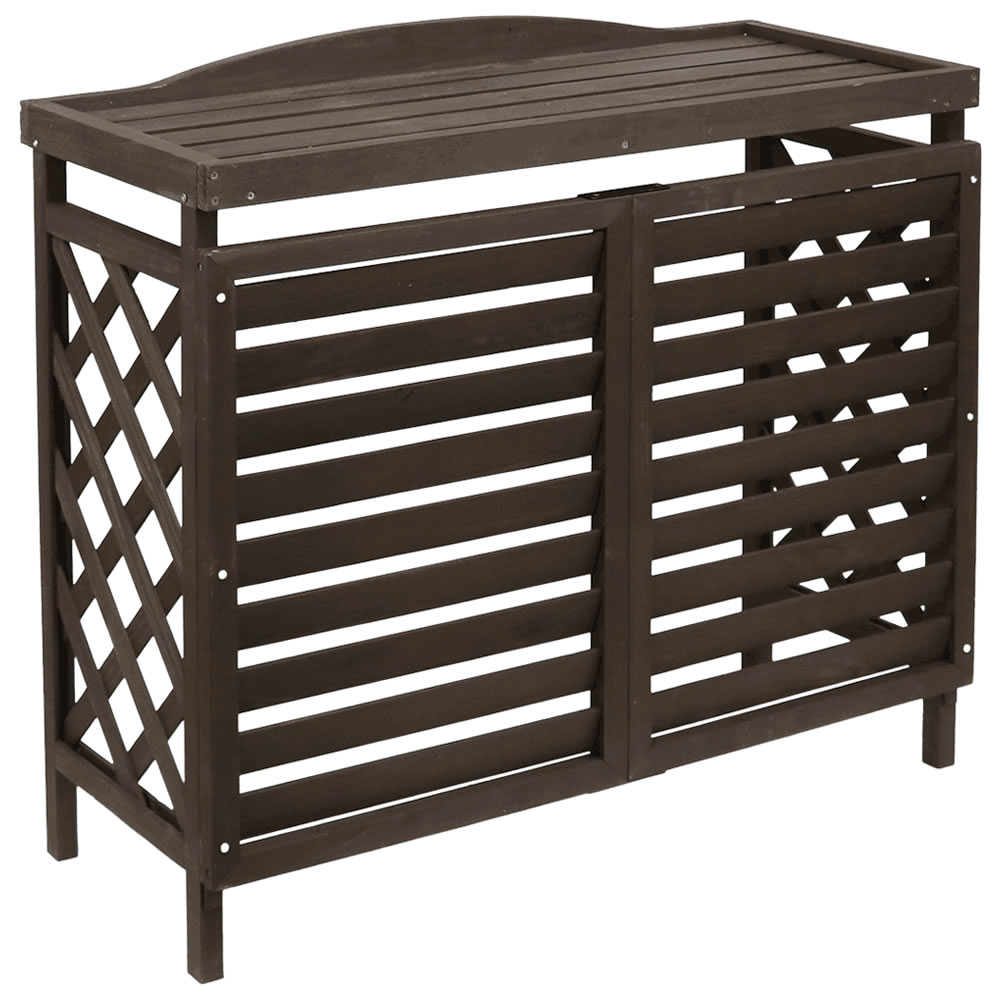 エアコン 室外機カバー 幅93cm 奥行39cm 高さ83.5cm 逆ルーバー