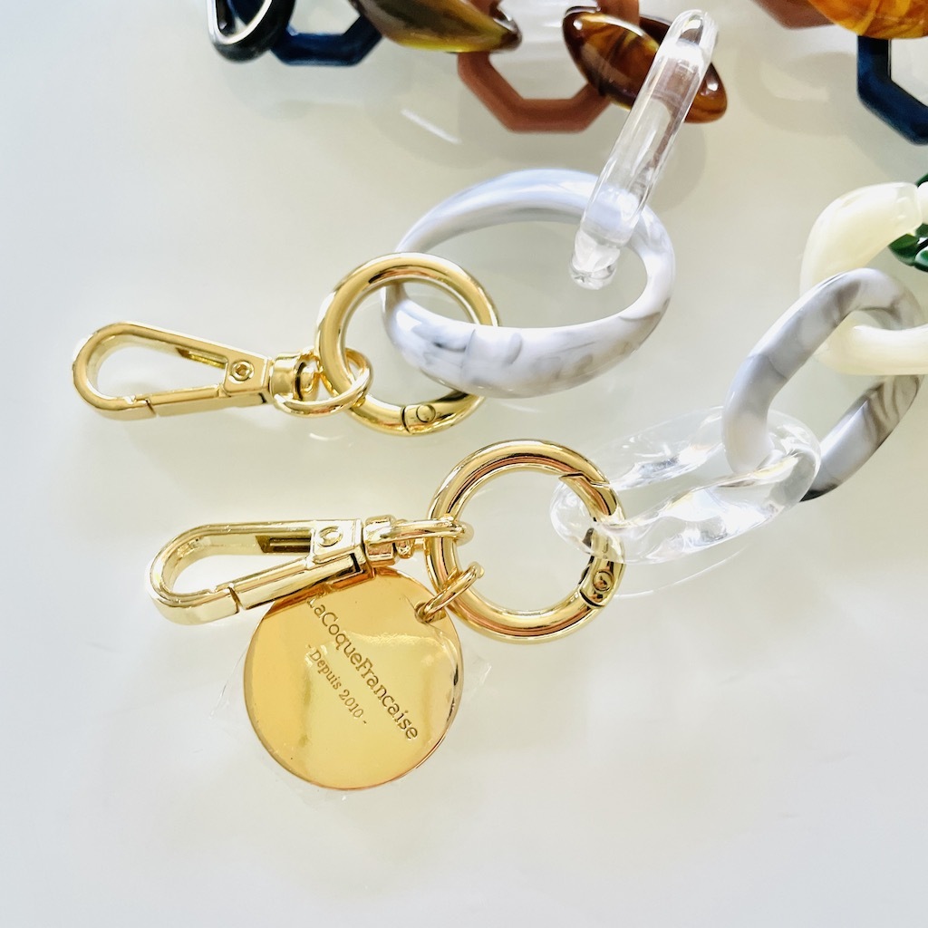 【パリ購入】新品LaCoque Francaiseスマホストラップチェーン SARAH BLEU (サラ・ブルー) 】ラコックフランセーズ スマホ