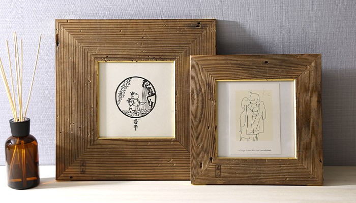 高野宗陵(不窮斎) 金閣夕佳亭古材 鳳凰ニ桐蒔絵中棗 共箱 共布