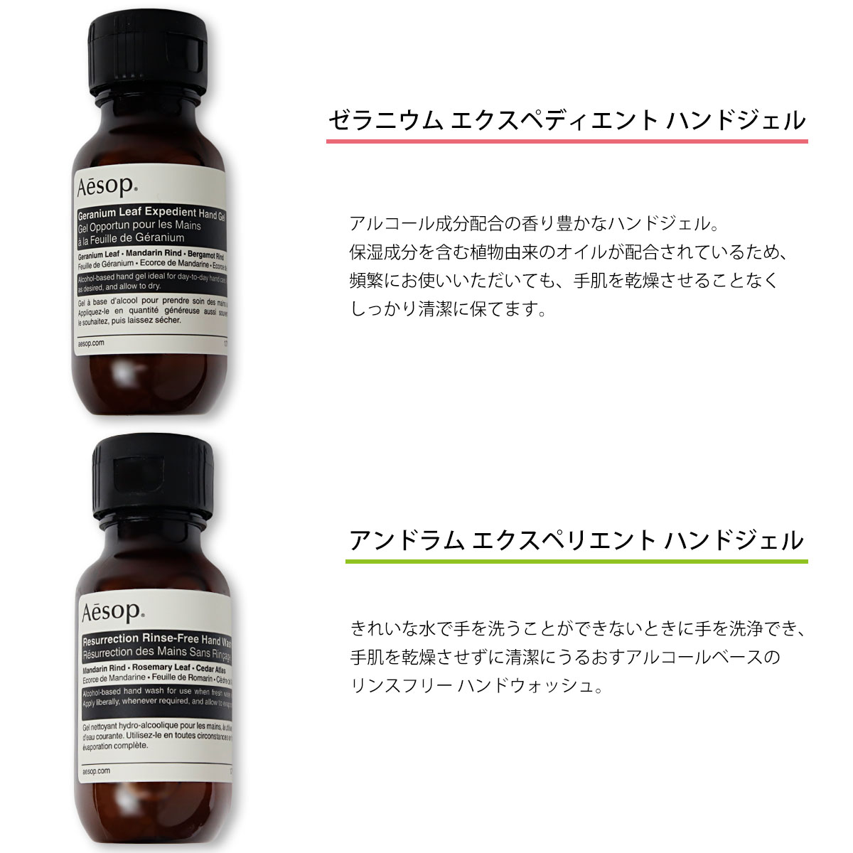 イソップ ギフト ハンドソープ ハンドジェル ギフトセット Aesop ハンドウォッシュ ゼラニウム アンドラム エクスペディエント プレゼント  ブランド 正規品