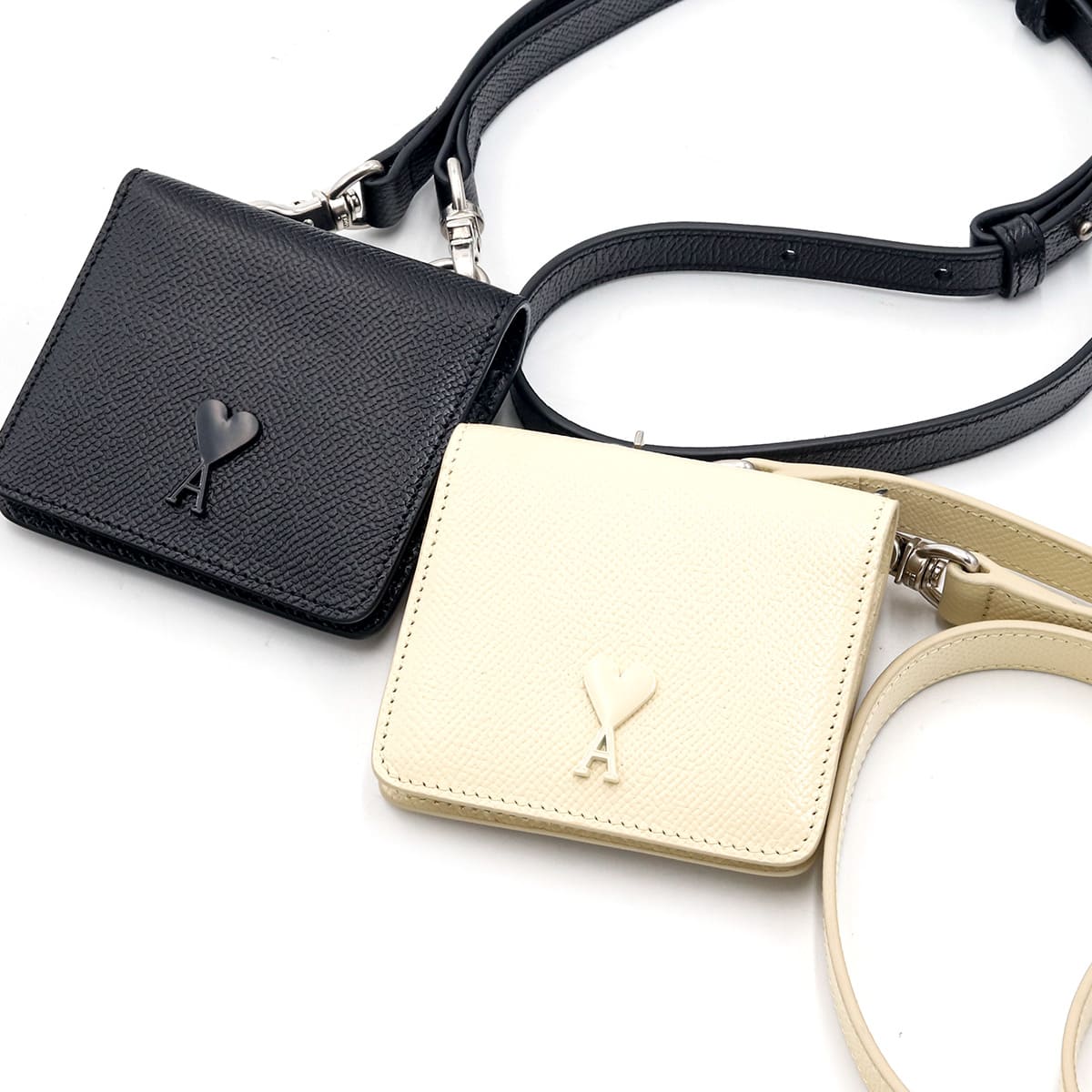 アミパリス AMI PARIS メンズ レディース カードケース ストラップ付 カード ホルダー USL101 AL0036