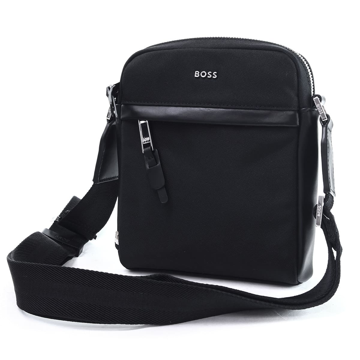新品同様✨BOSS ボス　ショルダーバッグ　サコッシュ　ストライプ　ブラック　黒 ヒューゴボス ショルダーバッグ メンズ HUGO BOSS Highway_N_NS_Zip
