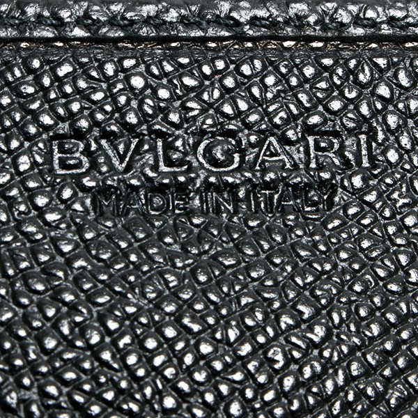 BVLGARI ブルガリ　ブラックレザー　名刺入れ カード入れ ブルガリ カードケース/名刺入れ メンズ レディース ブルガリ