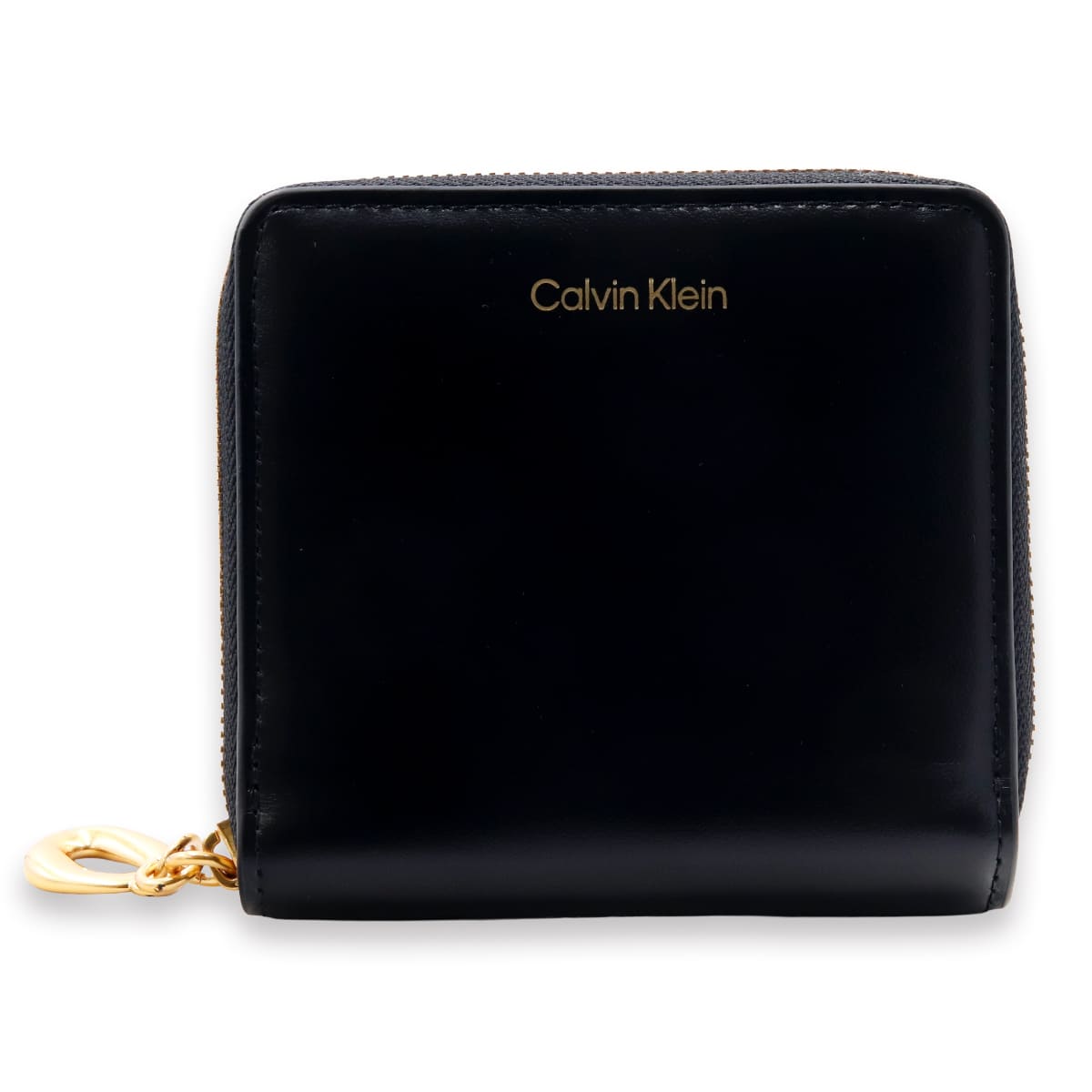 ラス1 新品 正規品 カルバンクライン 折り財布 ラウンドジッパー シルバーロゴ Calvin Klein - ラス1 新品 正規品 カルバンクライン 折り財布