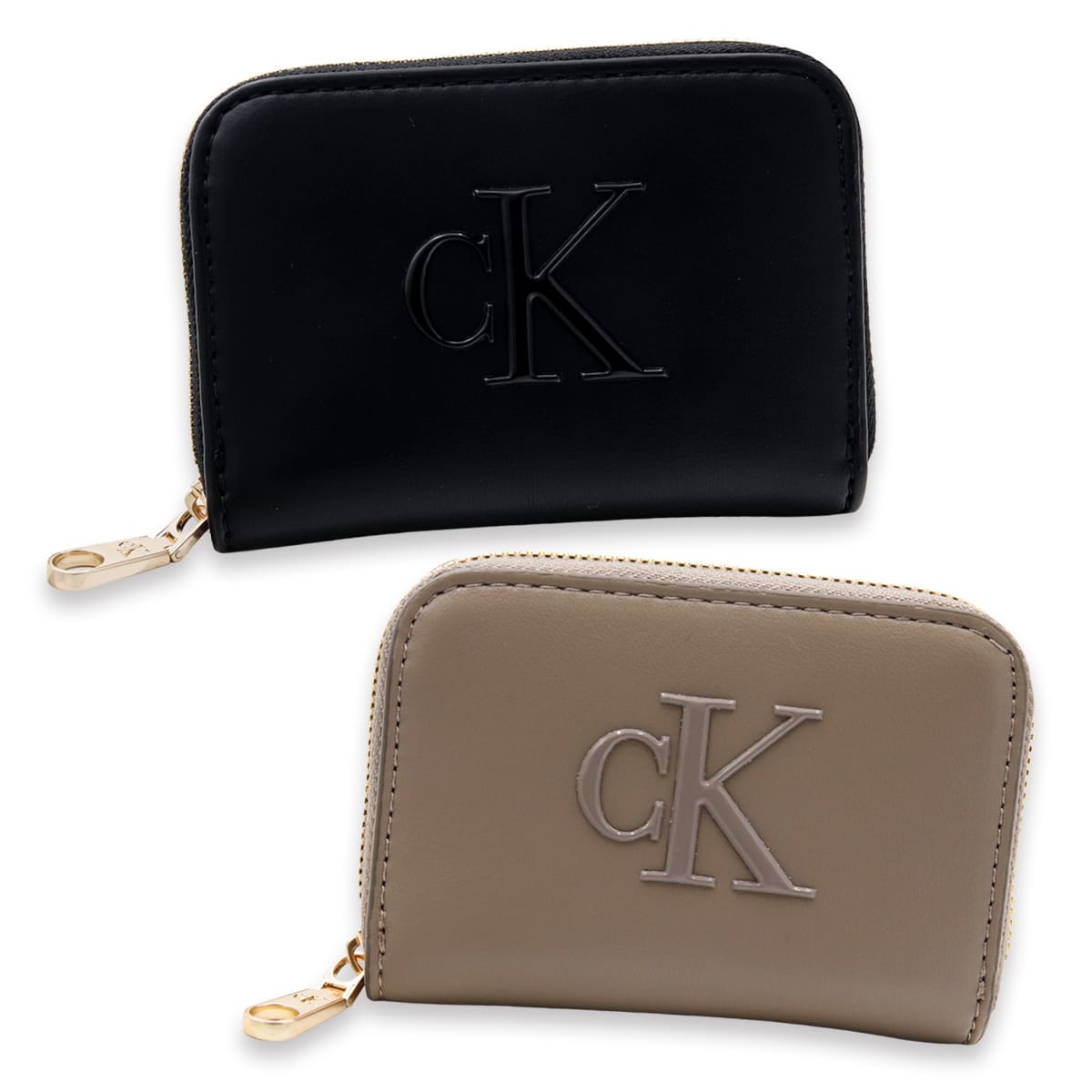 カルバンクライン　二つ折り財布とバックセット　  カルバンクライン Calvin Klein CK 二つ折り財布 MEDIUM FLAP ZIP