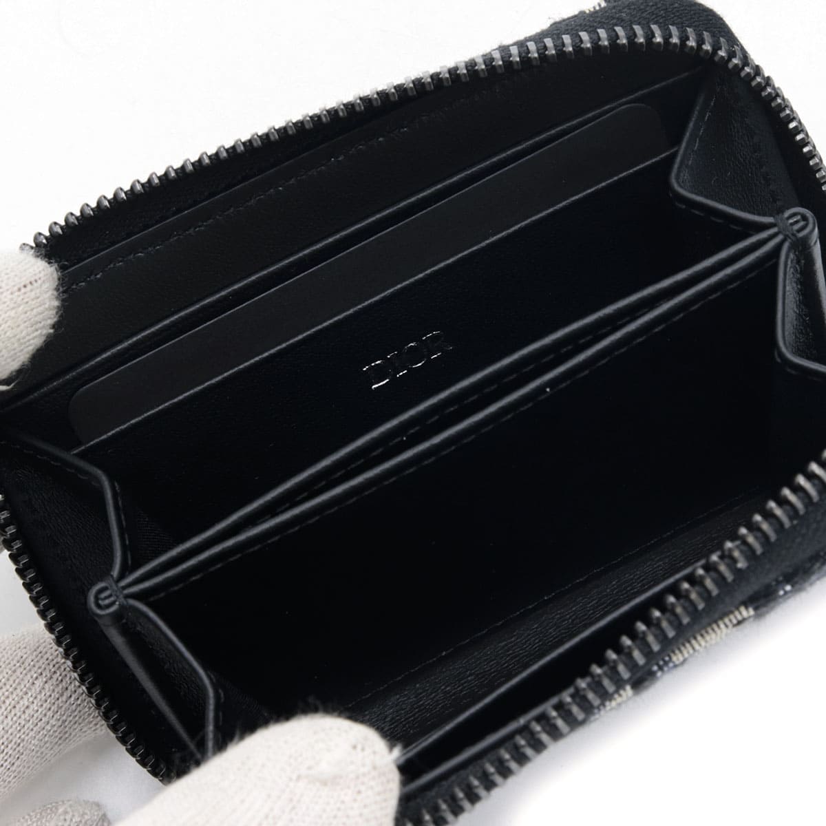 ディオール ジップコインケース カードケース Dior オブリーク ジャ