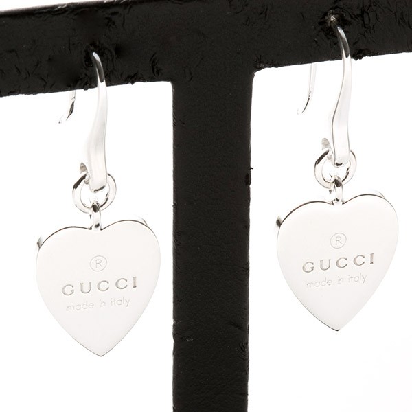 グッチ ピアス GUCCI レディース ハートプレート 正規品 TRADEMARK