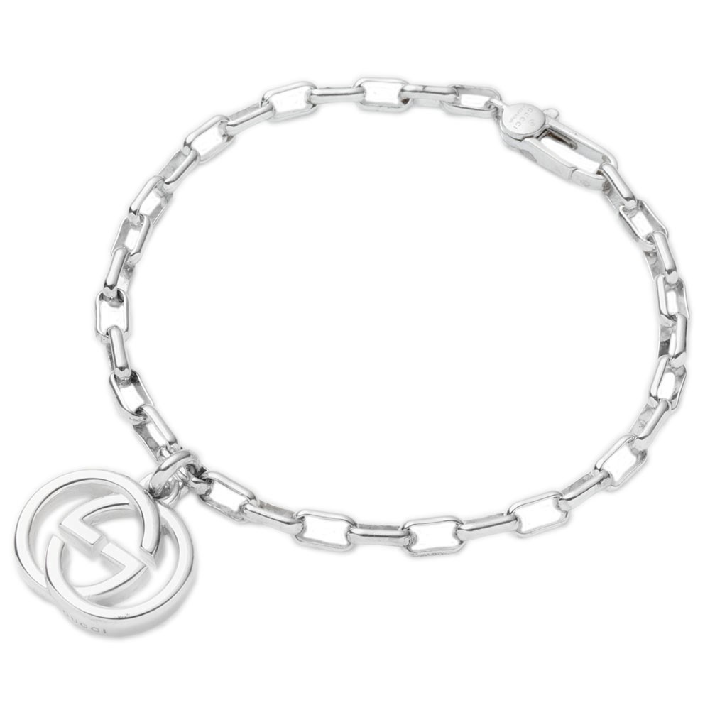 GUCCI ブレスレット　インターロッキング　チェーン　シルバー　17号 グッチ GUCCI ブレスレット メンズ レディース 正規品 インター