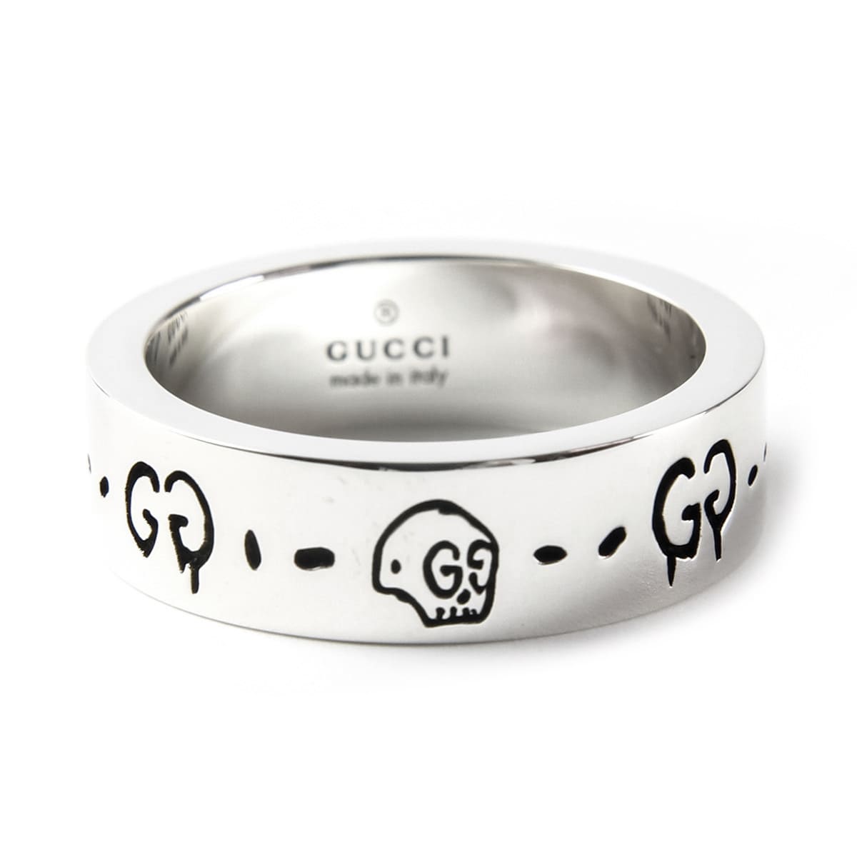 グッチ 指輪 メンズ 正規品 GUCCI リング グッチゴースト GUCCI GHOST シルバー 477339 J8400 0701 アクセサリー  : gucci-724 : バッグ 財布のプルミエール - 通販 - Yahoo!ショッピング