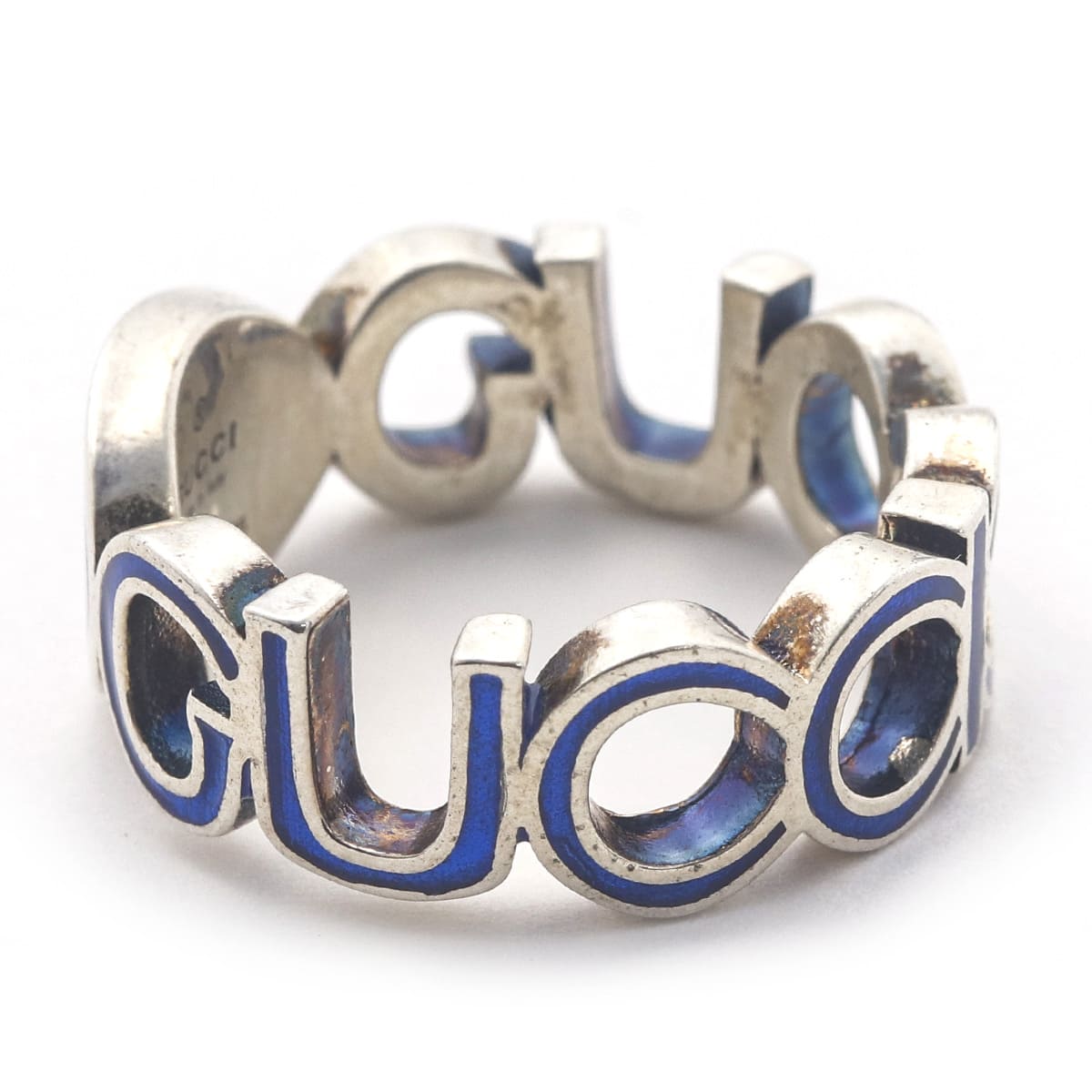 美品✨　グッチ　リング　20号　カットアウト　GUCCI グッチ リング メンズ GUCCI カットアウト インターロッキングG