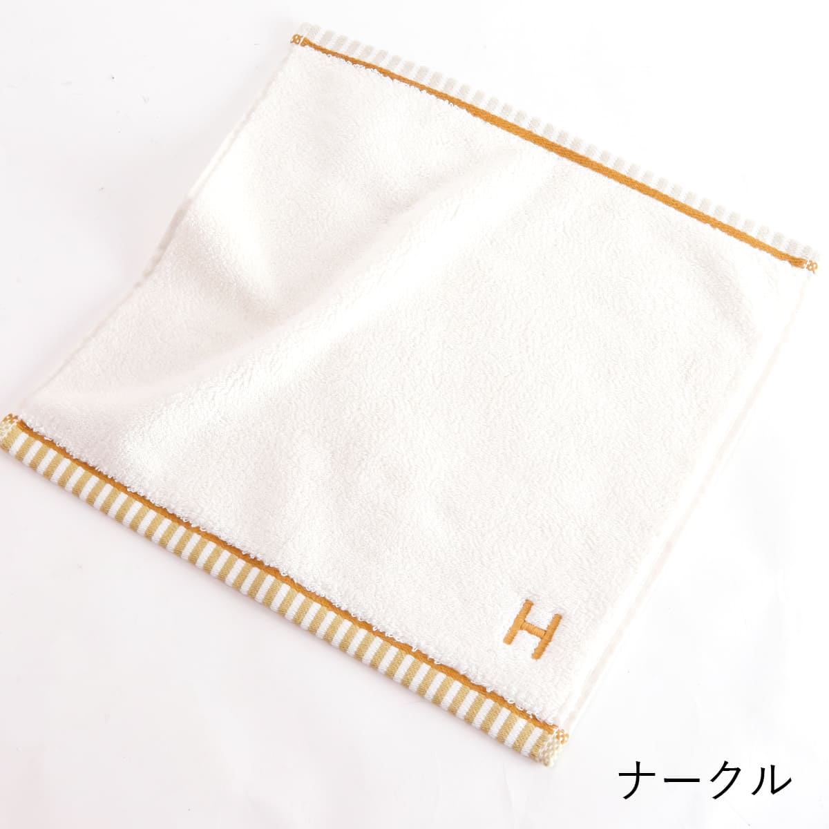 エルメス　ハンカチ HERMES エルメス ハンカチ 46×46 Hレリーフ ジャガードH