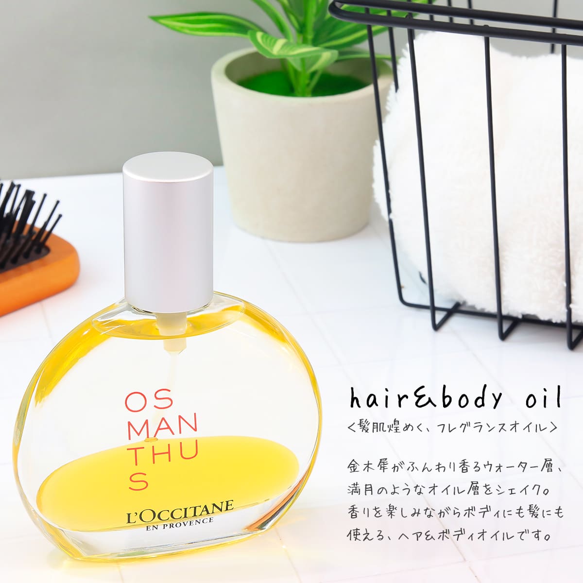 限定品 ロクシタン 金木犀 ヘアオイル L’OCCITANE ボディオイル 金木犀 オスマンサス パフュームインオイル 50ml キンモクセイ