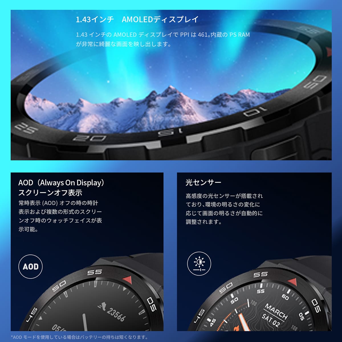 ミブロ スマートウォッチ mibro 腕時計 メンズ Mibro Watch GS Pro