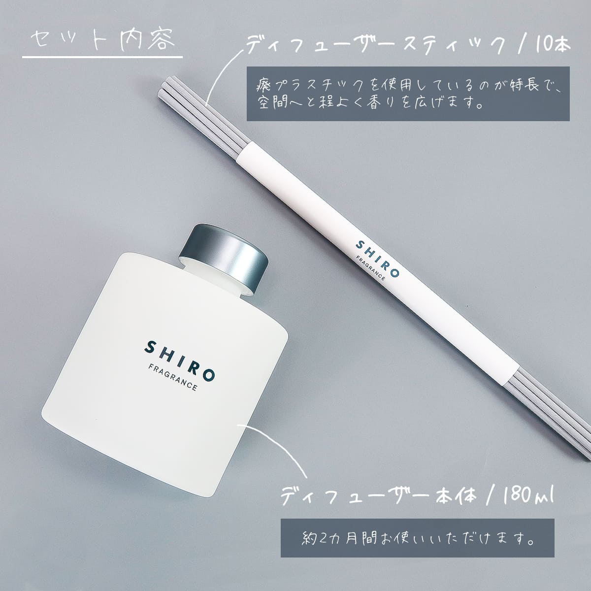 shiro サボン ルームフレグランス 180ml フレグランスディフューザーキット 新作 シロ siro ブランド 新品 正規品 プレゼント ギフト