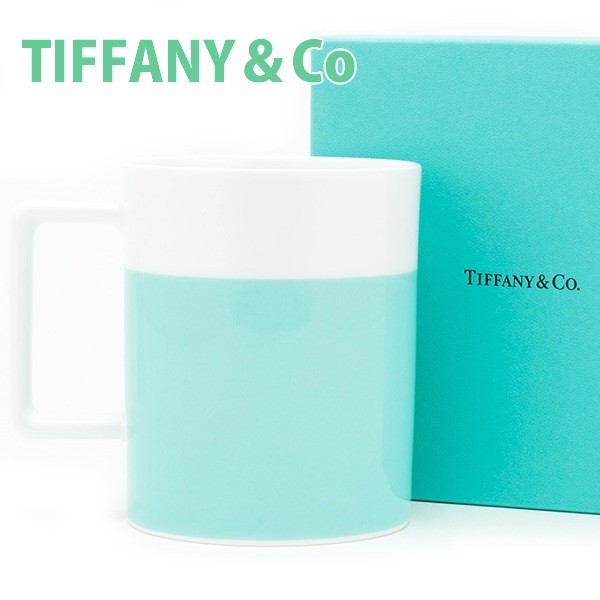 ティファニー 食器 結婚祝い プレゼント TIFFANY&Co カラーブロック マグ マグカップ コップ 1客 14オンス 414ml 刻印 名入れ  お返し ギフト お祝い 贈り物