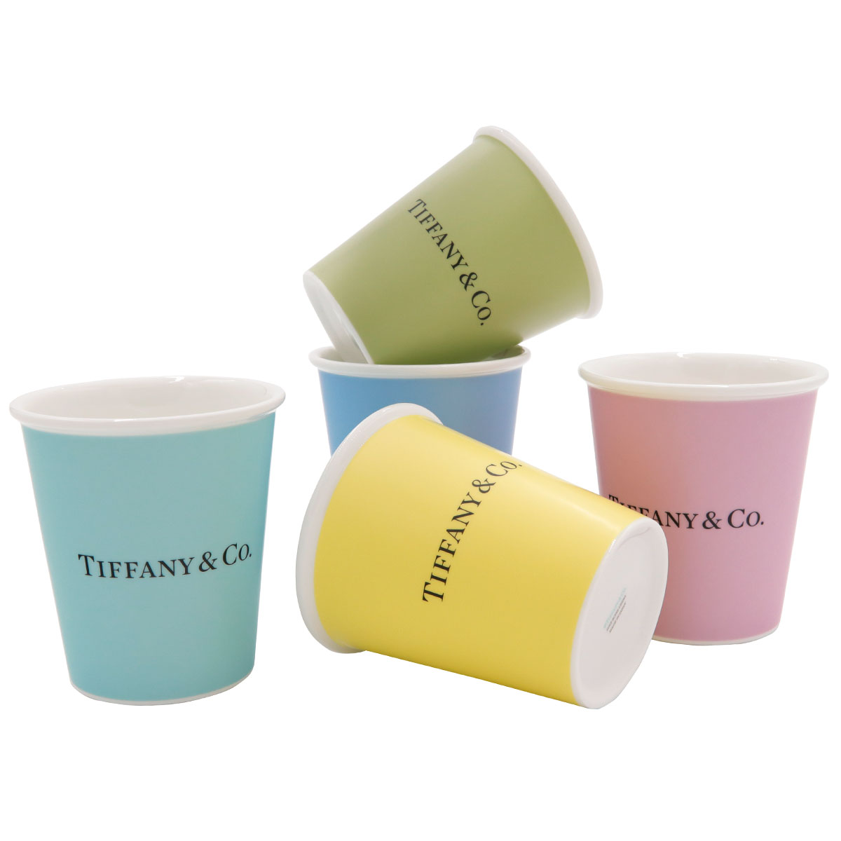ティファニー 食器 カップ コップ コーヒー 正規品 Tiffany.co カップ エブリデイ オブジェクト コーヒーカップ カップ ボーンチャイナ  5個セット