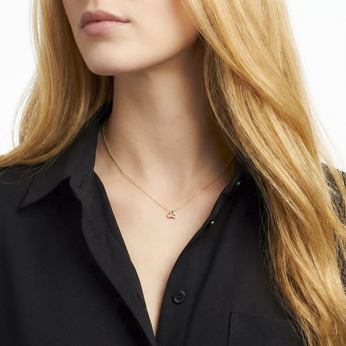 ティファニー オープン ハート ペンダント エルサ ペレッティ 18K 
