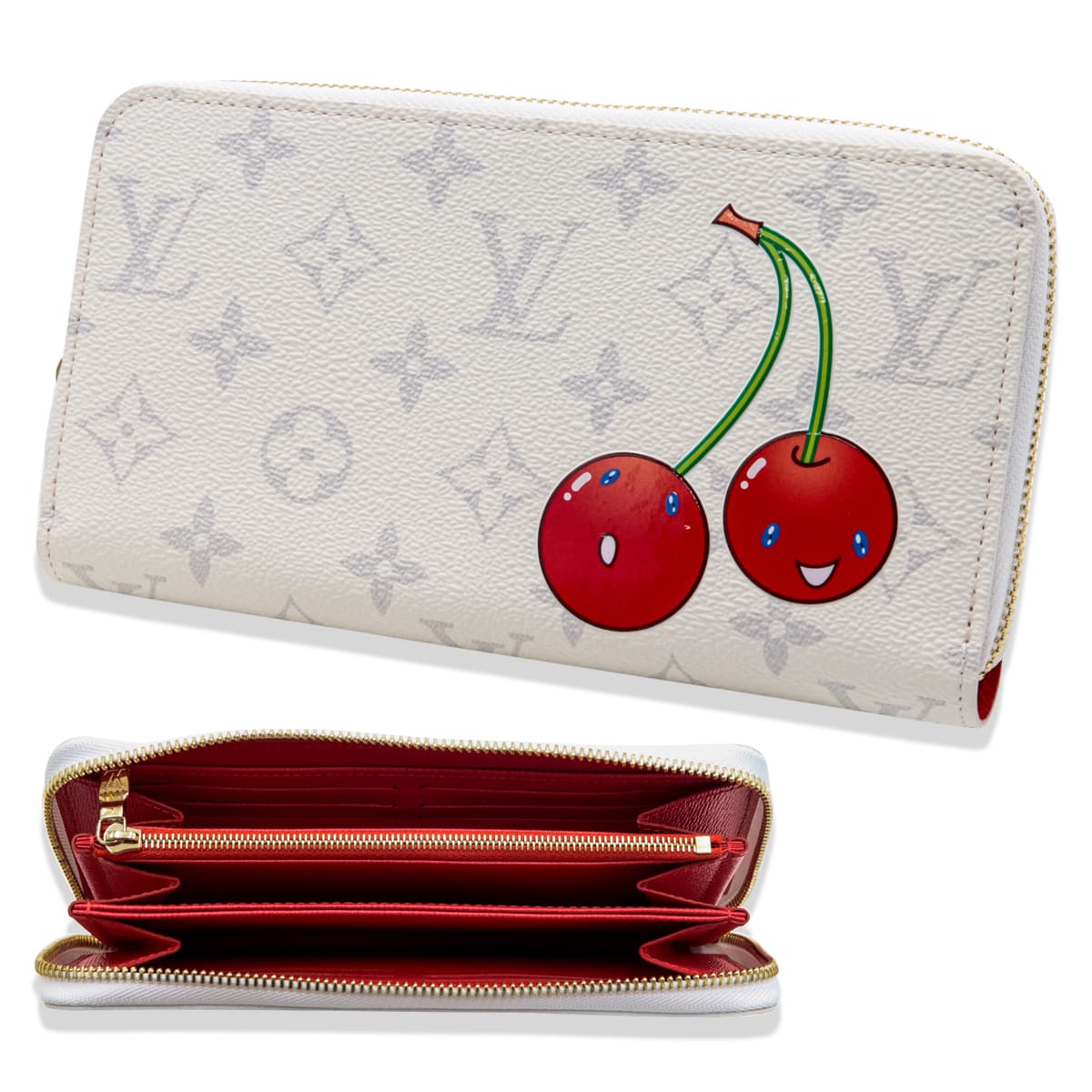 ルイヴィトン × 村上隆 ジッピーウォレット M14240 LV TM チェリー