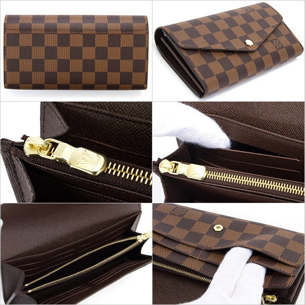 ルイヴィトン財布 レディース 長財布 ポルトフォイユ サラ 正規品 ダミエ N63209 louis vuitton 新品 プレゼント ギフト 名入れ｜le-premier｜02