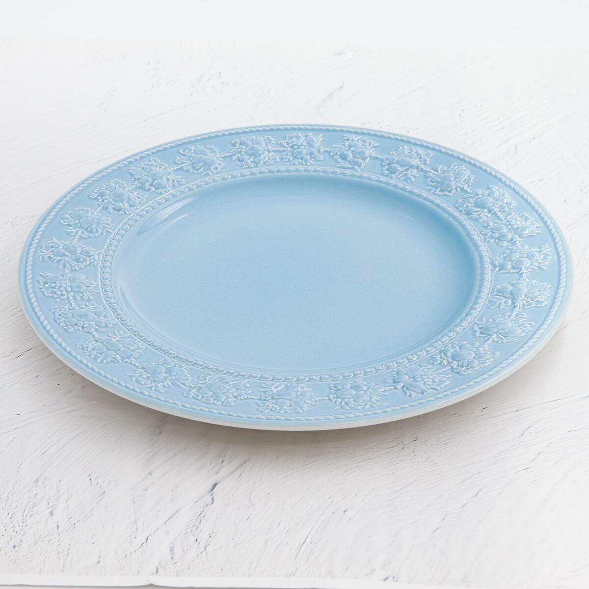 美品 ウェッジウッド ホワイトホール パウダーブルー 大皿 27cm