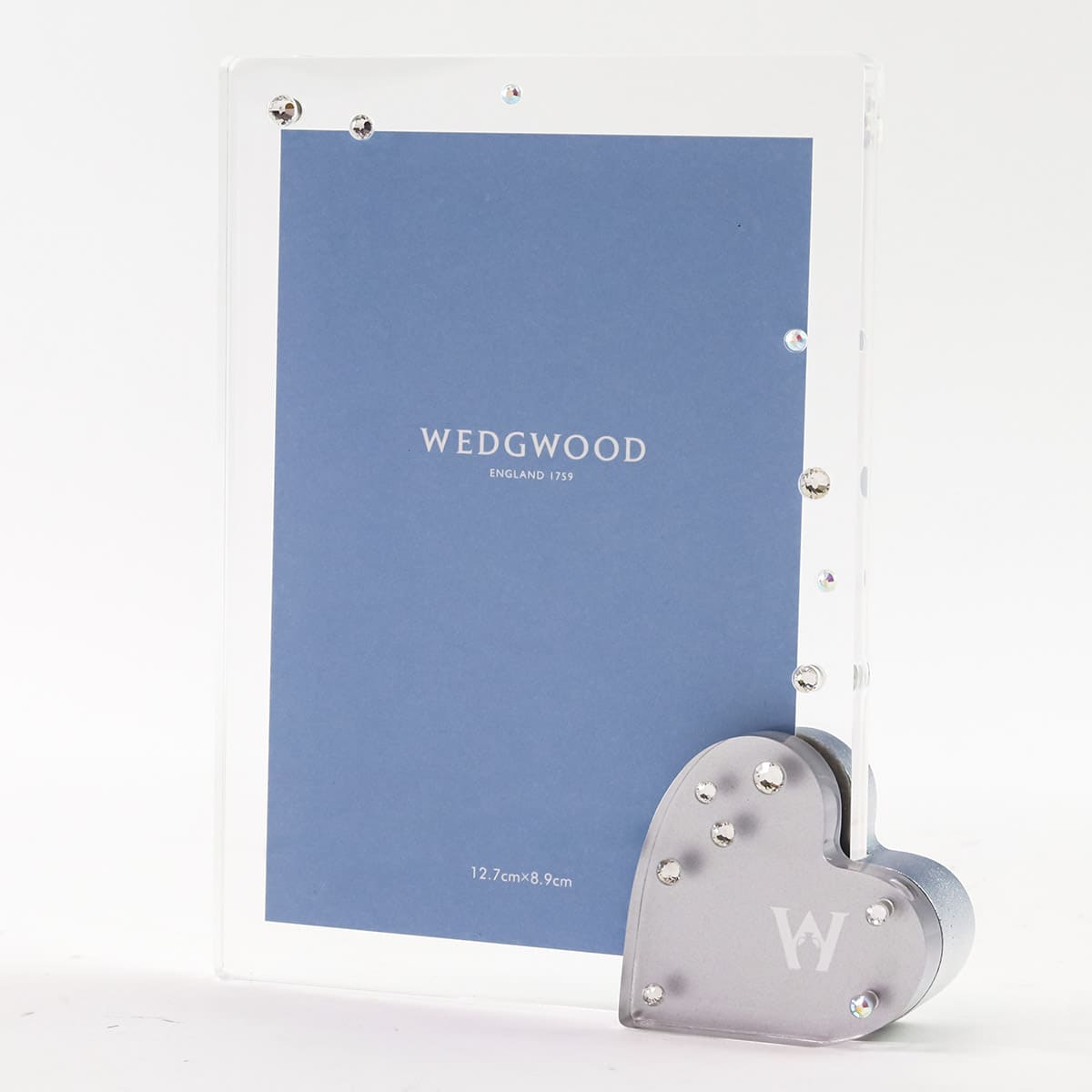 ウェッジウッド　ハート型　写真立て　フォトスタンド　フォトフレーム　花柄 WEDGWOOD ウェッジウッド ハート フォトフレーム 写真立て、箱